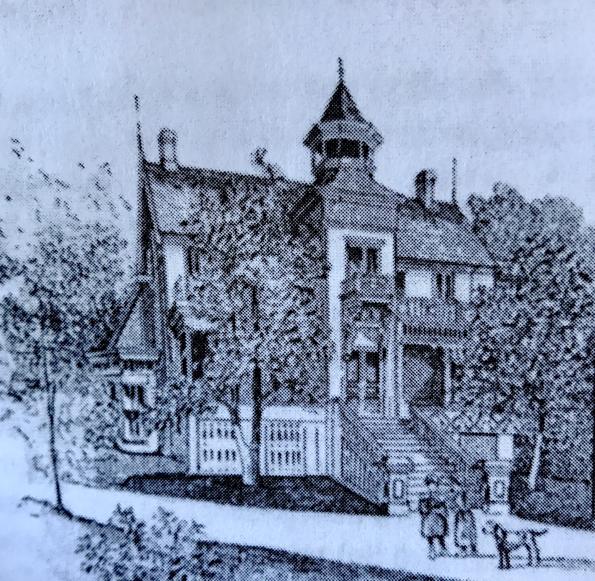 Historic drawing of the house